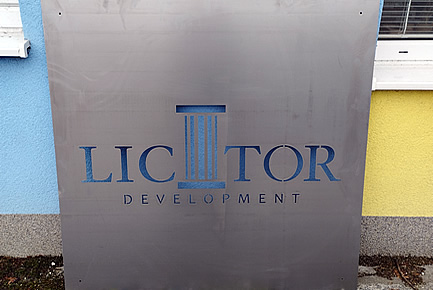 Logo oceľové vyrezané do tabule plechu