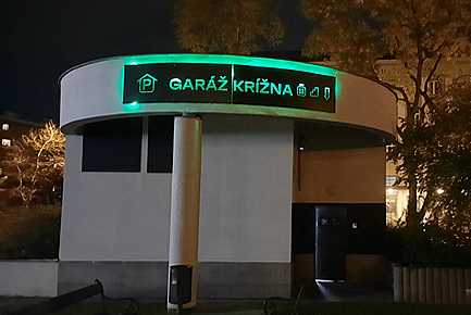 Oceľové podsvietené logo